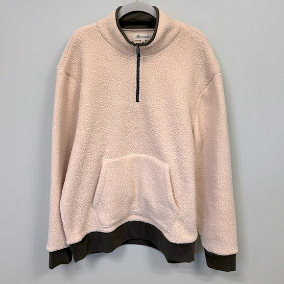 Madewell (Re)sourced Sherpa Half-Zip Sweatshirt‎ - Picture 4 of 7